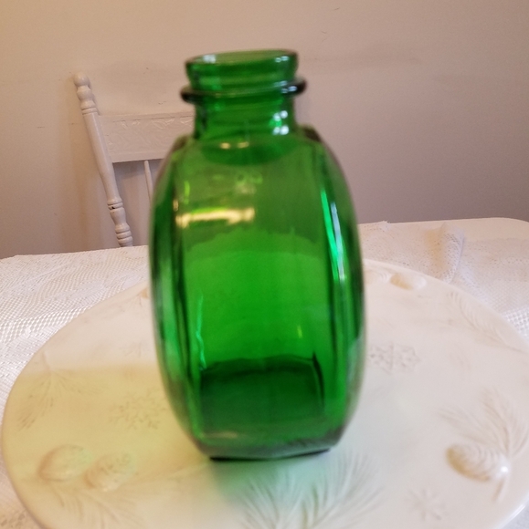 Vintage  Sunsweet Green Depression Glass Bottle - Picture 5 of 10